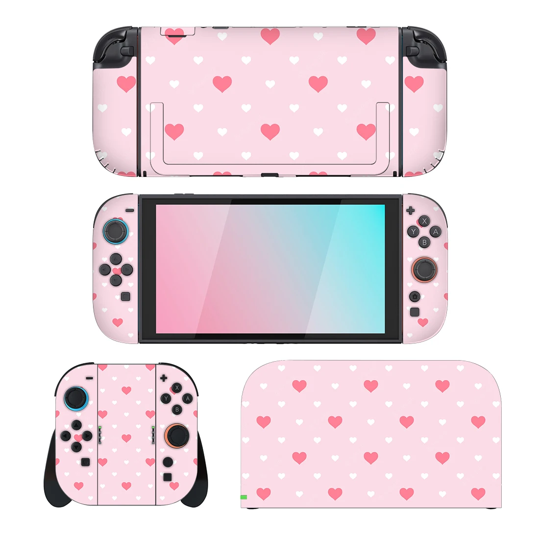 

Наклейка Red Love Heart для Nintendo Switch 2, консольная док-станция, зарядное устройство, подставка, держатель, виниловый контроллер Joy-con