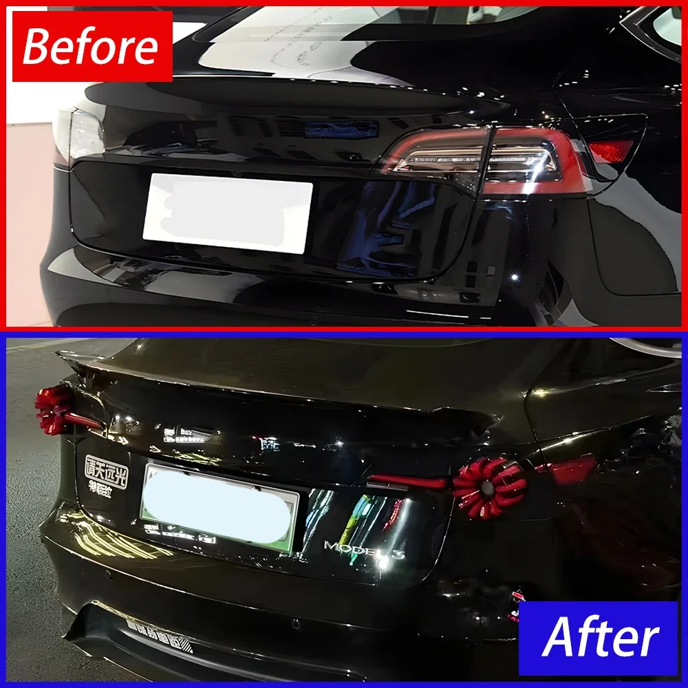 Auto-Rücklichter-Baugruppe für Tesla Model 3, Modell Y 2019–2023, LED-Auto-Rückleuchten, Upgrade von Bremslicht-Zubehör im Martin-Stil