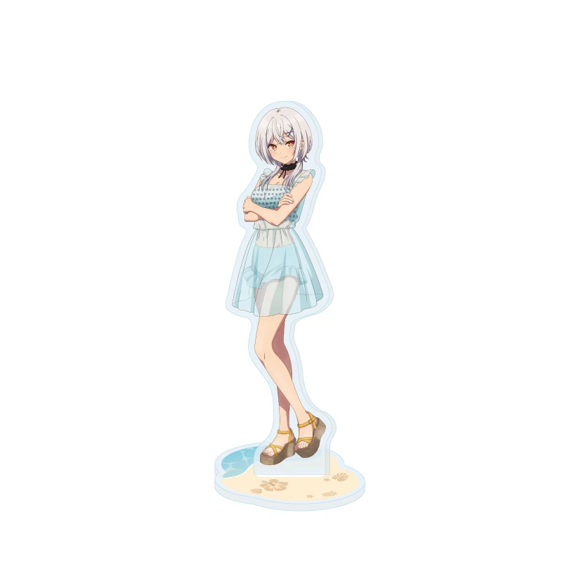 Anime Tune In to the Midnight Heart Acrylic Stand Figure Chibi Anime Standing Sign Model Plate Desk Decor Fans Gift Keychain