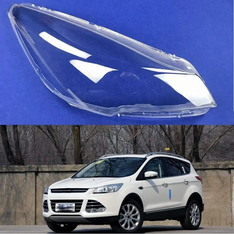 Tampa do farol para Ford KUGA, lâmpada Shell, abajur máscara, acrílico transparente, acessórios do carro, 2013, 2014, 2015