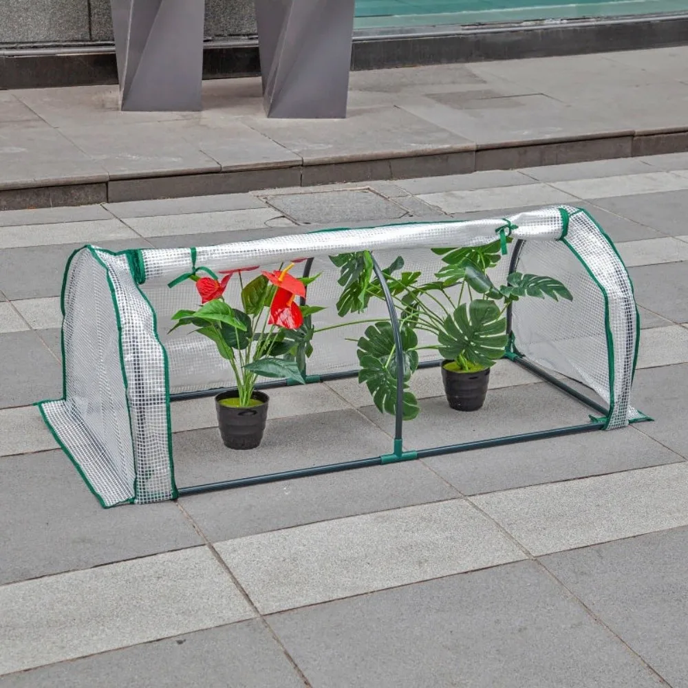 

Transparent Mini Plant Greenhouse Plastic Efficient Protect Plant Grow Tent Waterproof Bird-proof Insulation Cover Home Garden
