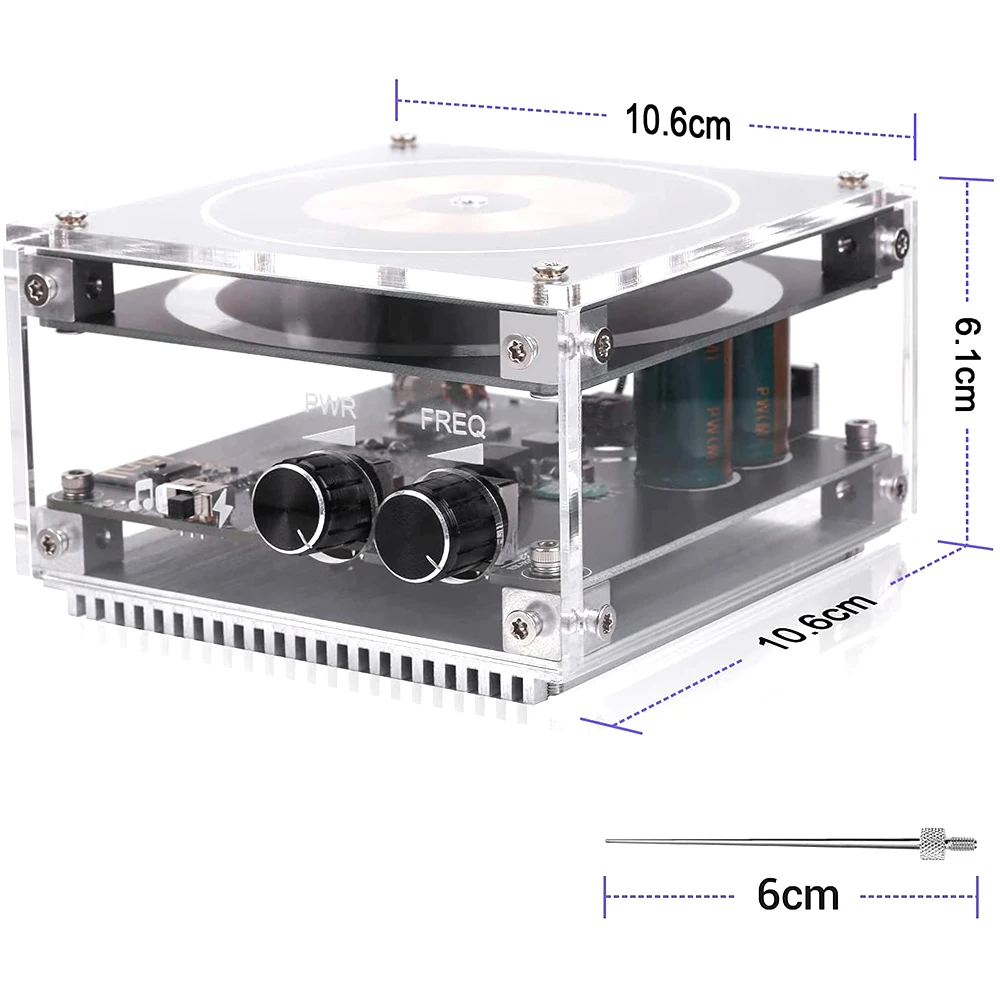 Tesla Coil Arc Generator Bluetooth Touchable Artificial Lightning Spark Gap Music Desktop Toy Arc Plasma Wireless Transmission