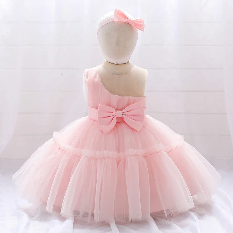 Newborn Baby Girl Princess Dress 1st Birthday Christening Infant Gown Dess Toddler Kids Baptism Party Outfit Summer Baby Clothes