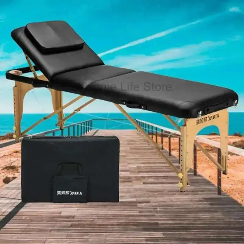 

Nordic Modern Massage Folding Bed Barber Massager Beauty Salon Overalls Professional Table Bed Portatil Gym Equipment