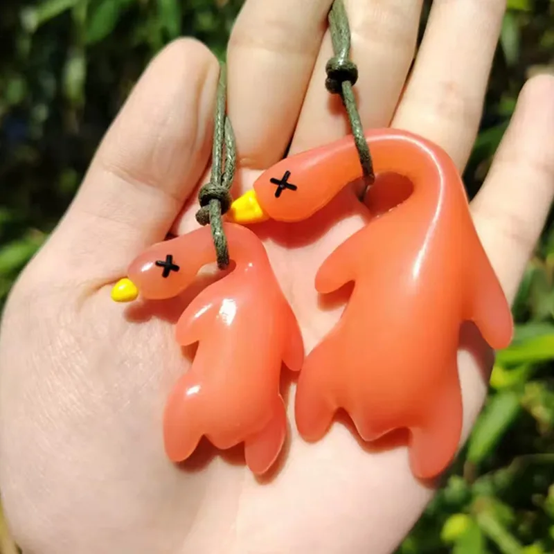 5pcs 3d resin miniautre roast duck diy dollhouse materials junked case charms cute cartoon accessories