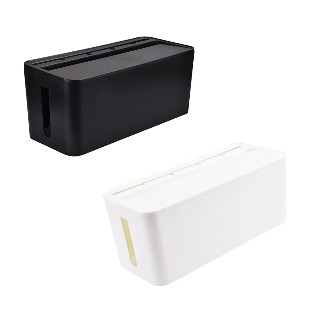 

Multifunction Wire Protection Storage Box Plastic Case Household Supplies for Organizing Cables Socket (Black, Medium