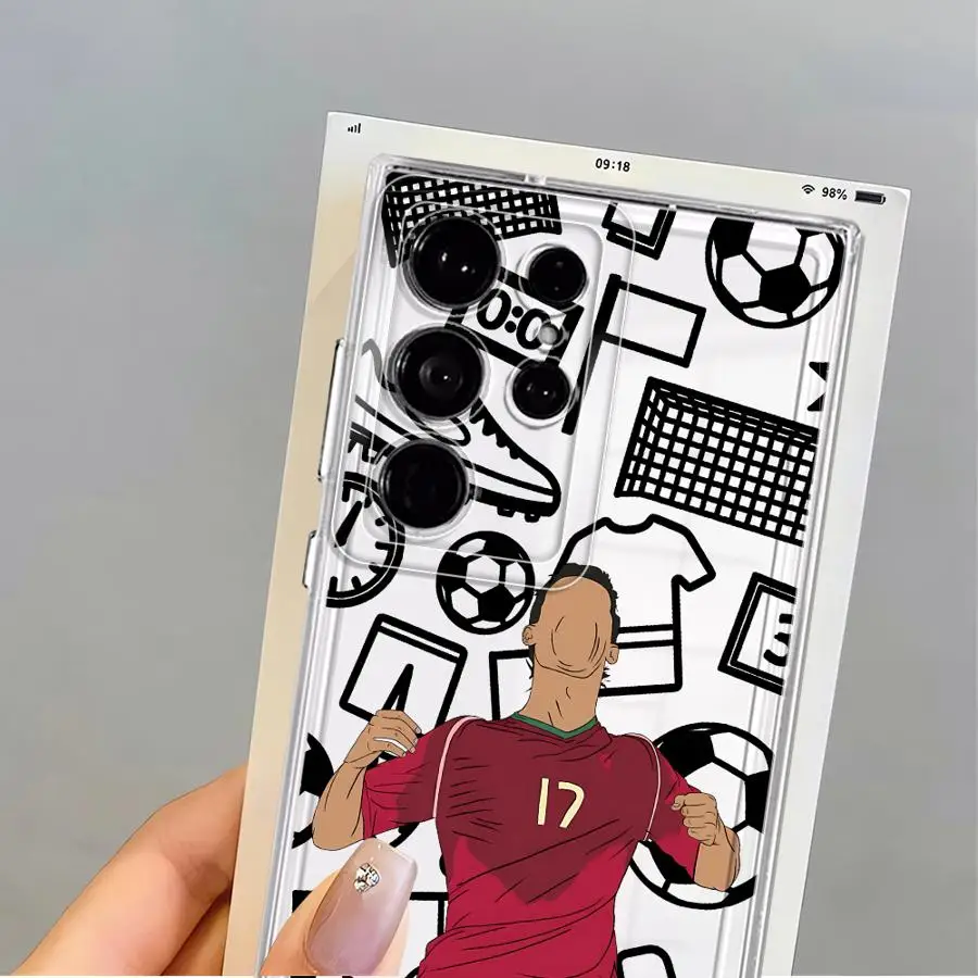 Cool Sports Football Cartoon Soft Phone Cover Case for Samsung Galaxy S22 FE S21 S25 Edge S24 S20 Plus S23 Ultra Note 20 Ultra