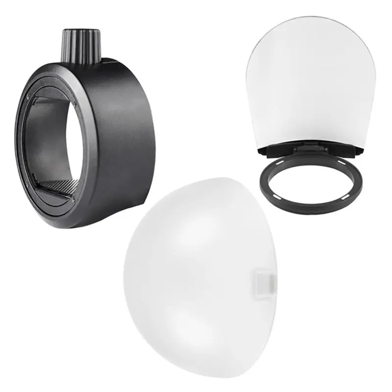 For Canon Nikon Sony Camera Flash Accessories Dome Diffuser Bounce Card Flash Adapter Kit Compatible For Godox AD200-A09I