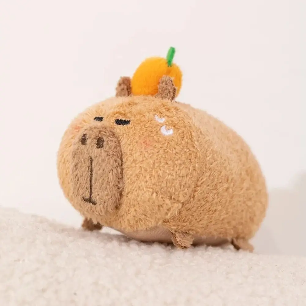 Hanging Accessory Soft Capybara Wreath Plush Keychain Creative Cute Capibara Bag Pendant Keyring Funny Capybara Plush Doll Kids