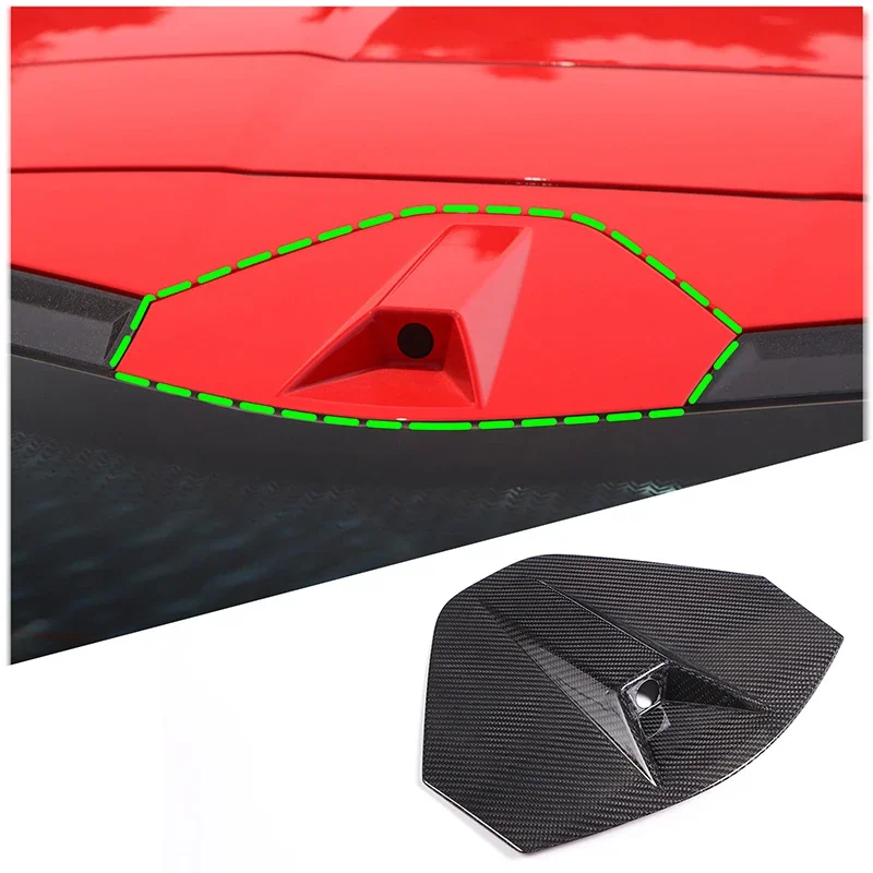 For Chevrolet Corvette C8 Stingray Z51 Z06 2020-2023 Real Carbon Fiber Car Rear View Backup Camera Cover Trim Stickers