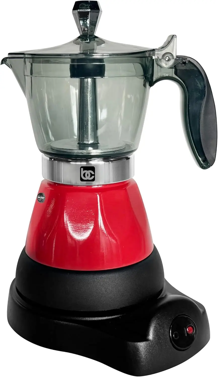 

Red Portable Electric Espresso Maker/Cafetera, 1-3 Cups/Shots (1, RED)