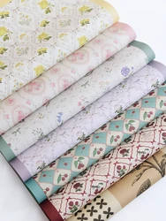 Art Mesh Floral Series Flower Wrapping Paper Waterproof Cotton Paper Bouquet Gift Packaging Paper Kraft Paper Sheets