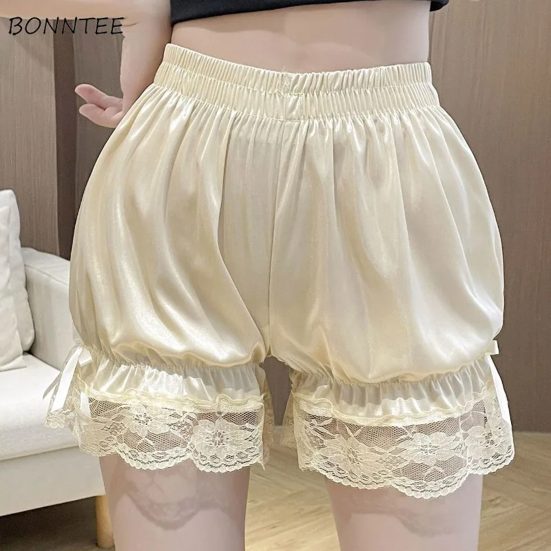 

5 Colors Shorts Women Niche Lace Lovely Sweet Girls Clothing New Korean Style Chic Fashion Thin Solid Simple All-match Design