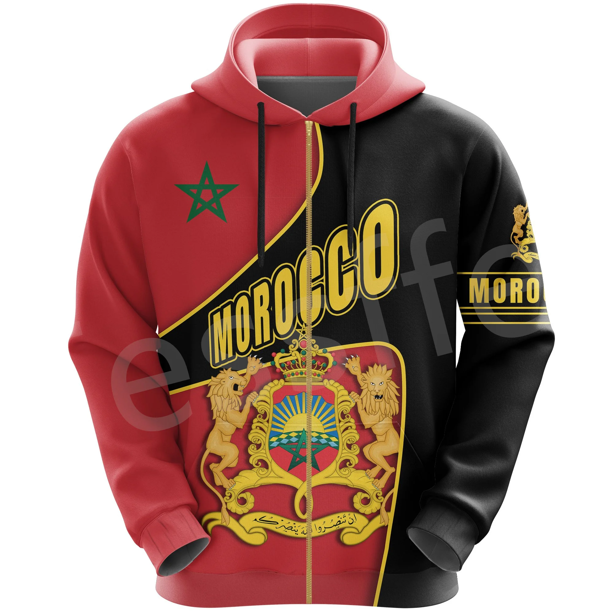 Tessffel Black History Africa County Morocco Flag Tribe Tattoo Tracksuit 3DPrint Men/Women Streetwear Casual Pullover Hoodies 25