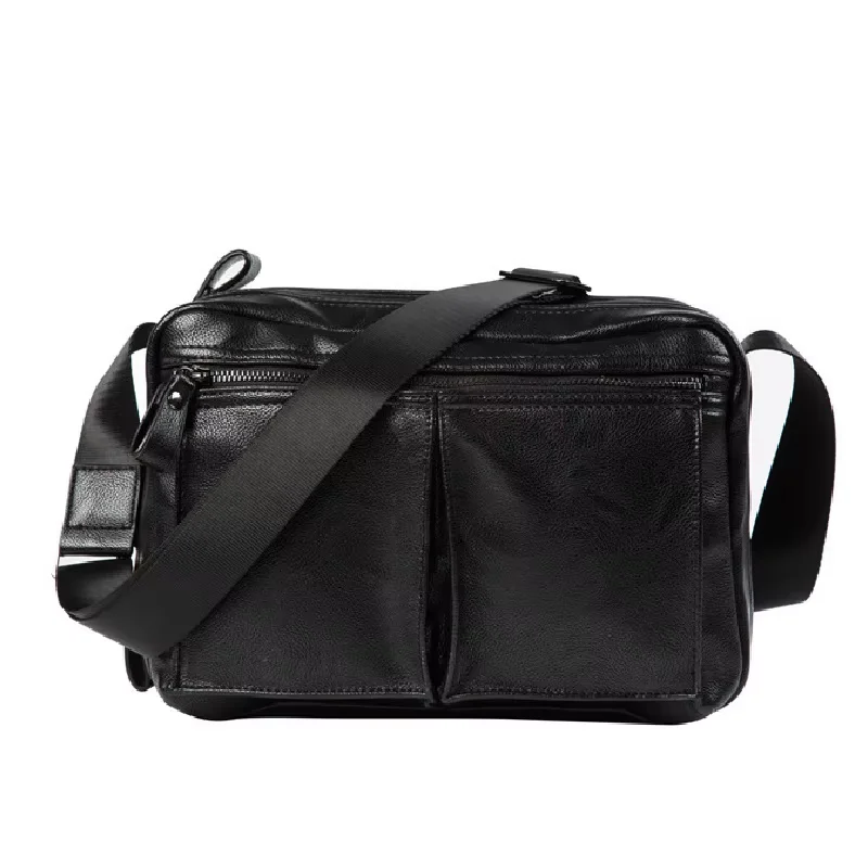 

Fashionable Black Men's Crossbody Bag 2024 New Trend Men's Travel Shoulder Bag Genuine leather Men's Multifunctional Men's Bag
