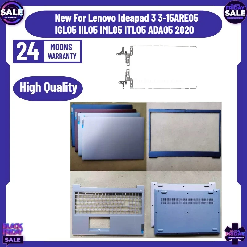 

New For Lenovo Ideapad 3 3-15ARE05 IGL05 IIL05 IML05 ITL05 ADA05 2020 Laptop LCD Rear Cover/Front Frame/Palm Pad/Bottom Cover