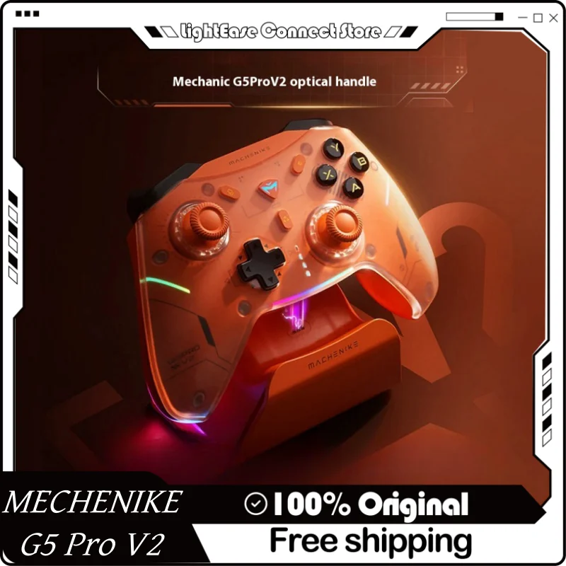 New Machenike G5pro V2 Game Handle 10th Anniversary Edition Tri-Mode Optical Hot Plug Switch Steam Wireless Bluetooth Trigger