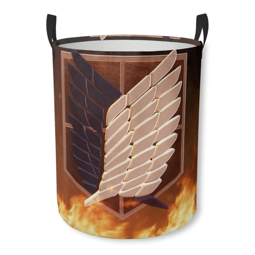 

Laundry Basket Anime Attack On Titan Fabric Laundry Moving Folding Dirty Laundry Basket