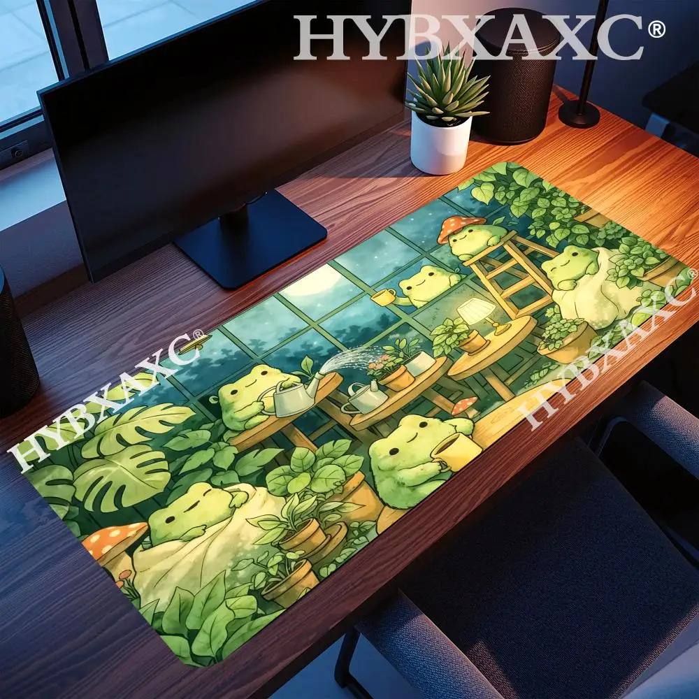 

HYBXAXC Cute Frog in the Pond Mouse Pad Large Computer Office Game Table Mat XXL Rubber Non-slip Gaming Keyboard Long Desk Pads