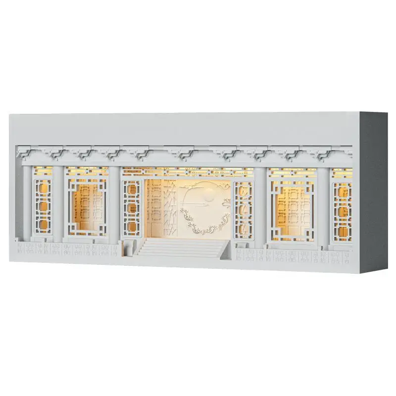 

New Chinese-style promenade gypsum wall, aisle homestay niche light, embedded pre-embedded induction ambient light