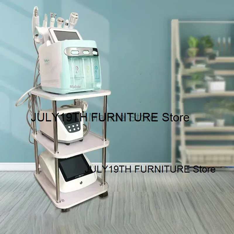 Light Luxury Acrylic Salon Trolleys Beauty Salon Tool Trolley Modern Salon Furniture Simple Home Multi-layer Rack with Wheels