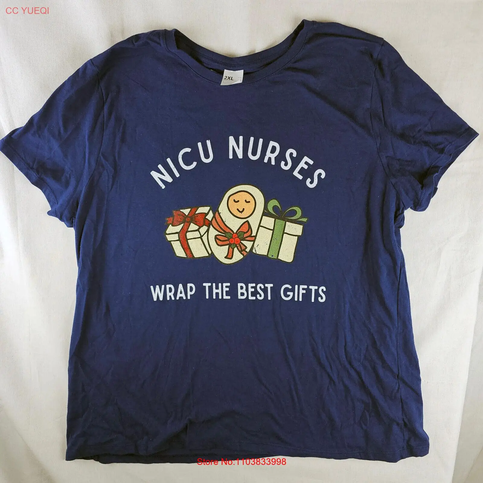 Cute Nicu Nurses 100% Cotton Short Sleeve T-shirt size XXL