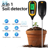 6 in 1 Soil Tester PH Detector Acidity Meter illuminance Meter Temperature Hygrometer Moisture Meter for Gardening