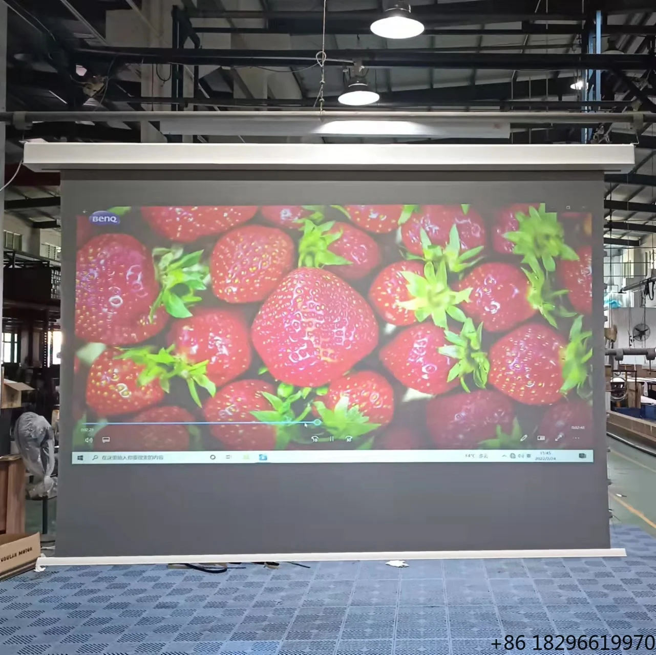 72‑150 Inch Home Cinema Tab Tension Electric Projection Screen Roll up Automatic Ceiling Mount Retractable Projector Screen