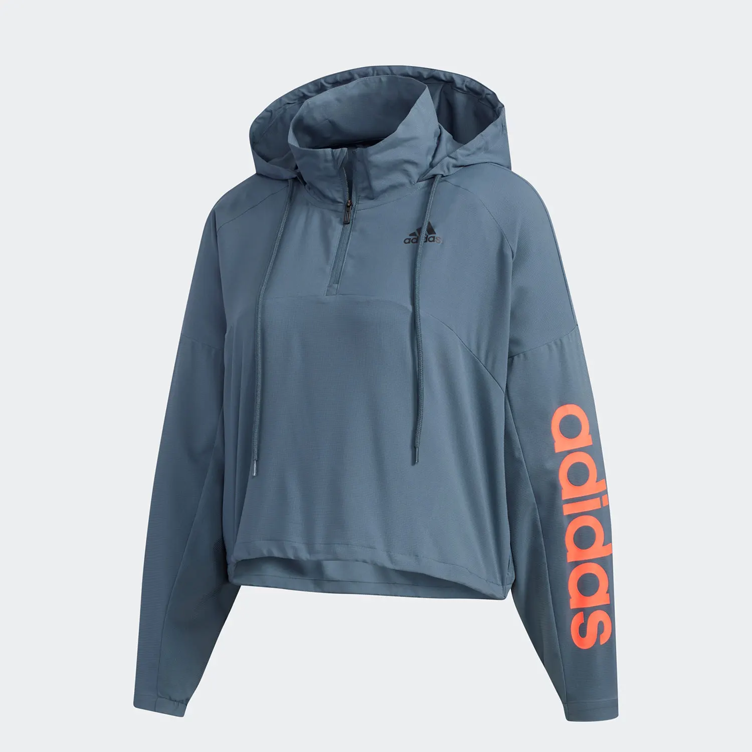 Adidas genuine WATWB women's half zipper hooded sports jacket GD4613