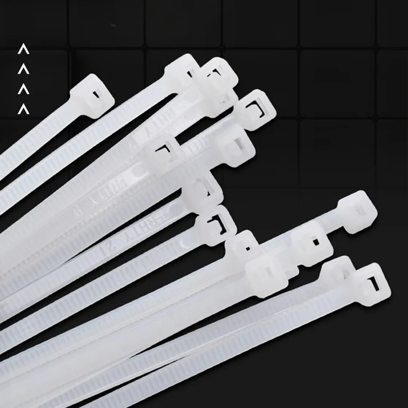 3mm 4mm 5mm White Self-locking Plastic Nylon Cable Ties Wire Zip Tie Cable Manager 3x100mm  3x300mm