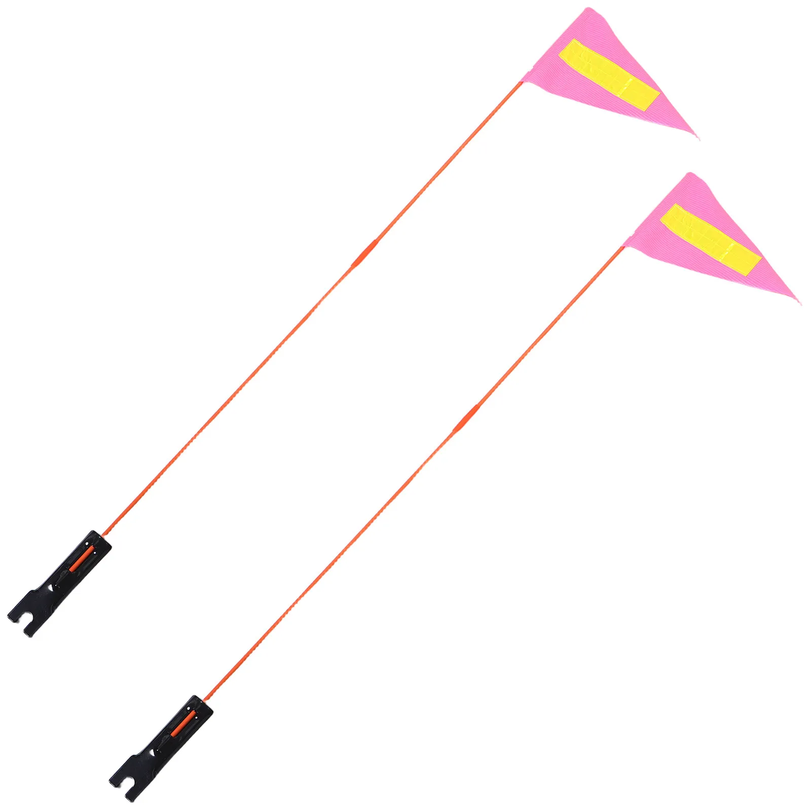 

2 шт. светоотражающих флагов безопасности для велосипедов для детей - 23,58-дюймовый флаг-треугольник из стекловолокна оранжевого цвета с светоотражающей полосой для ребенка