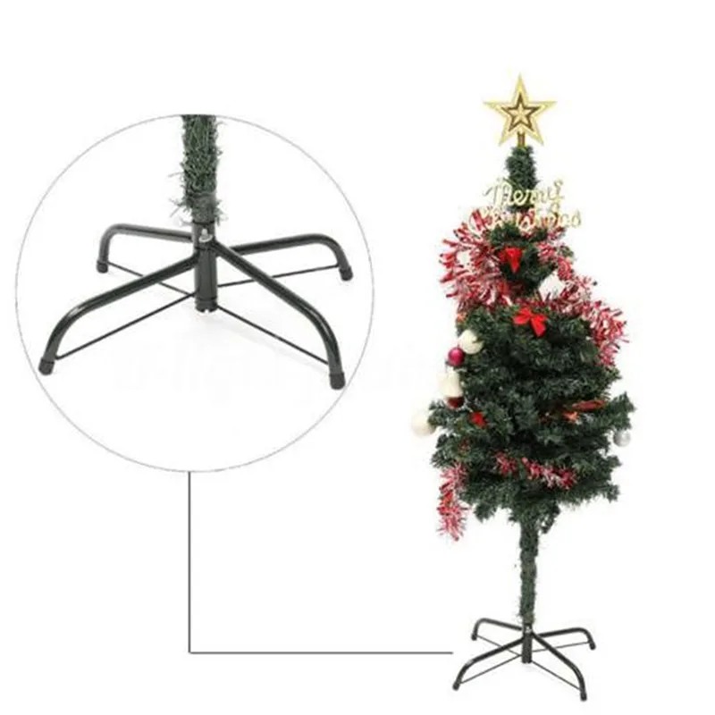 4 Feets Black Metal Holder Base Cast Iron Stand Decor Christmas Decorations For Home Christmas Tree Stand