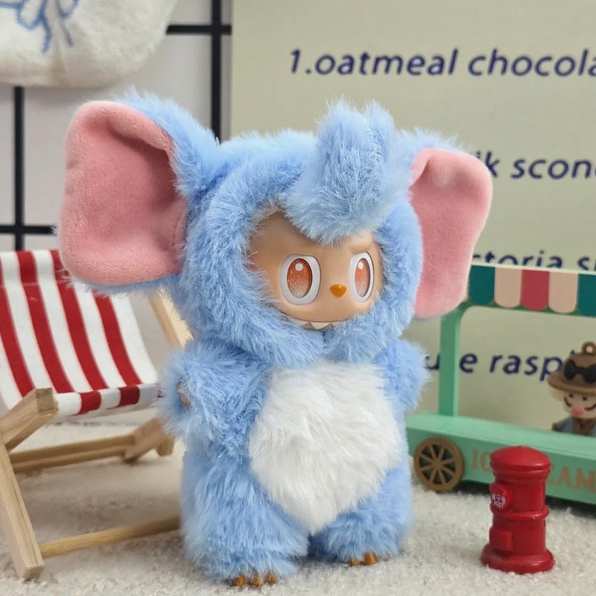 مجموعة دمية لطيفة على شكل حيوانات من القطيفة على شكل فيل ملابس عصرية لطيفة لمجموعة حيوانات لابوبو القطيفة الرائعة