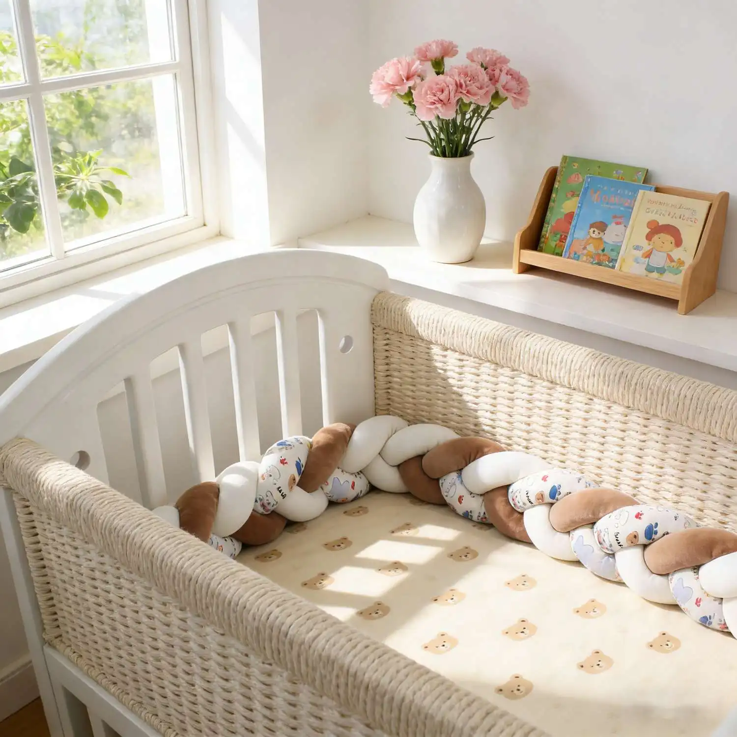 cartoon-baby-bed-snake-pillow-crib-protector-bed-braid-knot-cushion-for-infant-kids-3-shares-toddler-baby-bed-bumpers