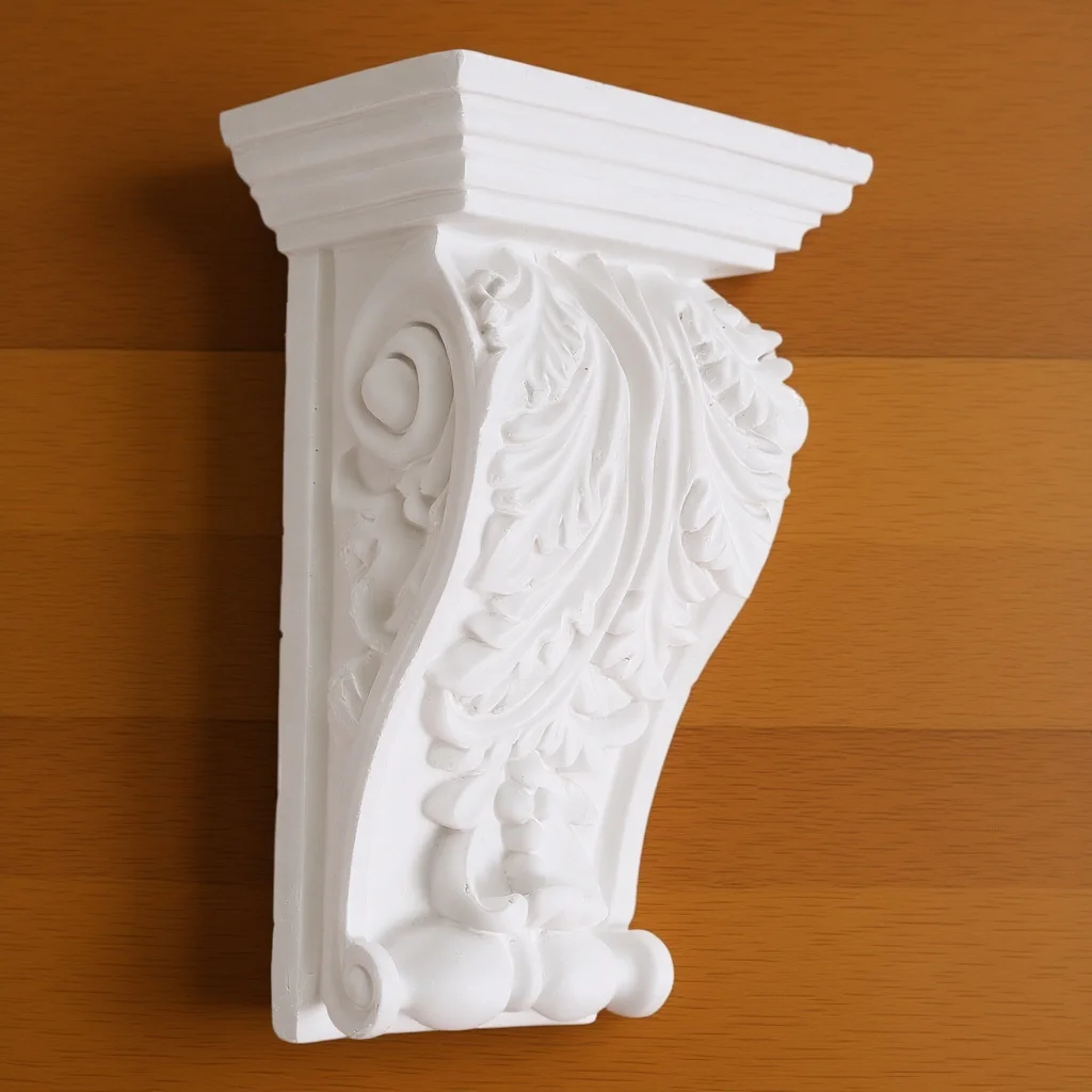 

PU European Style Beam Support Corbel Decorative Ceiling Carved Furniture Applique for Home Office Decor