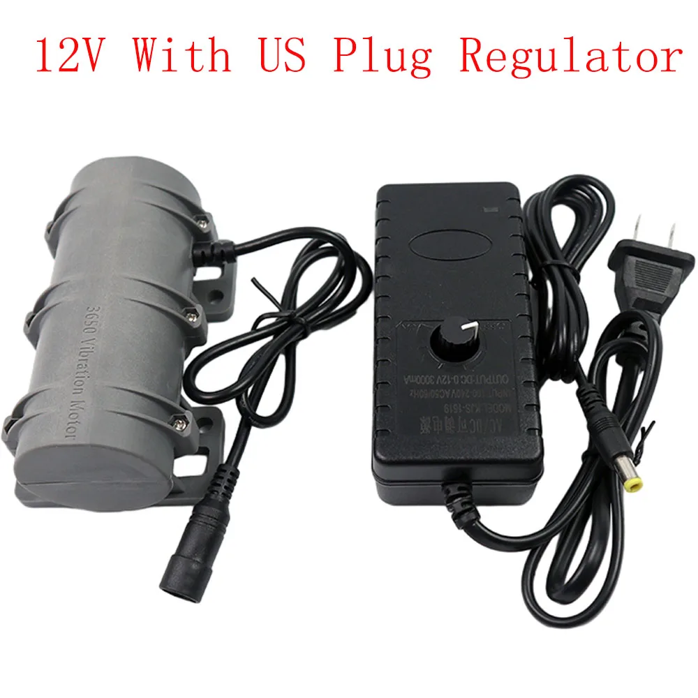 Mini Vibrating Motor DC12V/24V 3800RPM 10W for Warning Systems Massage Bed Chair Speed Regulating Vibrator
