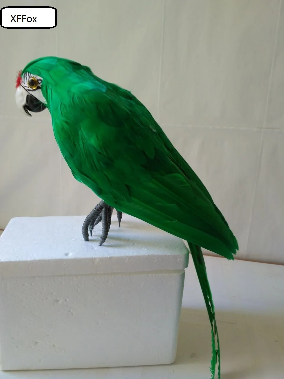 

big real life green parrot model foam&furs parrot bird gift about 45cm d0239