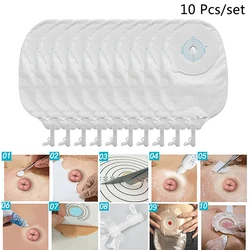 10 Pcs Drainage Urostomy Bag Valve Closure Anti-Backflow One-Piece Stoma Care Pouch