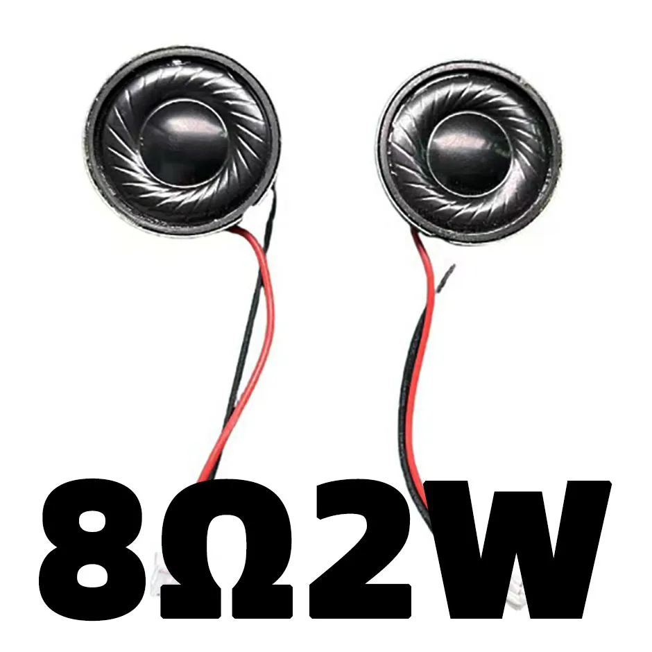 QXNY 2PCS Mini 8 Ohm 8Ω 2W Horn Loudspeaker 8R 2W Diameter  30mm  Loud Speaker Replacement Parts with Welding Wire Connector
