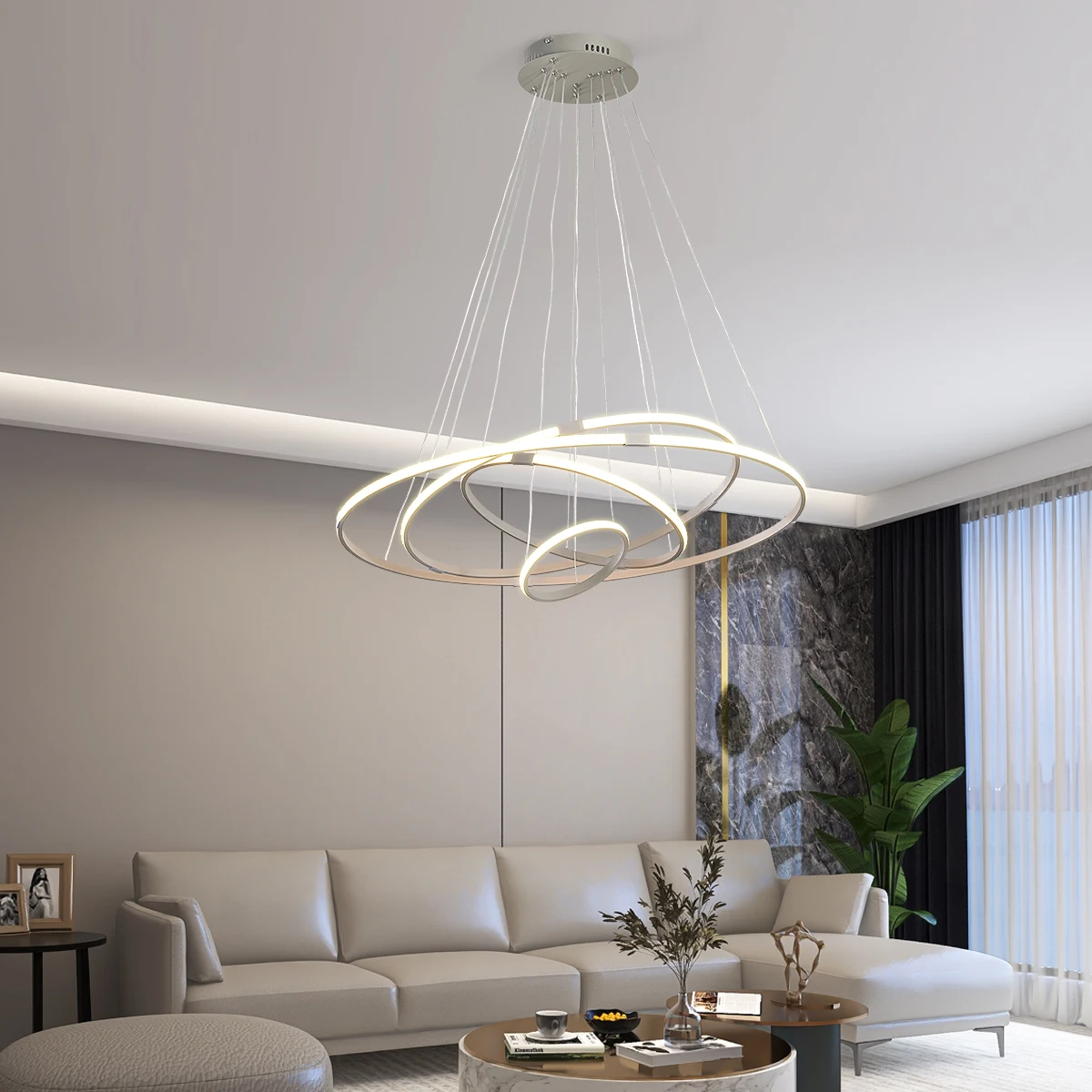 Aluminum Modern Led Pendant Light Balck/Grey/Golden Color Lamp For Living Room Bedroom Dining Room Kitchen Indoor Pendant Lamp