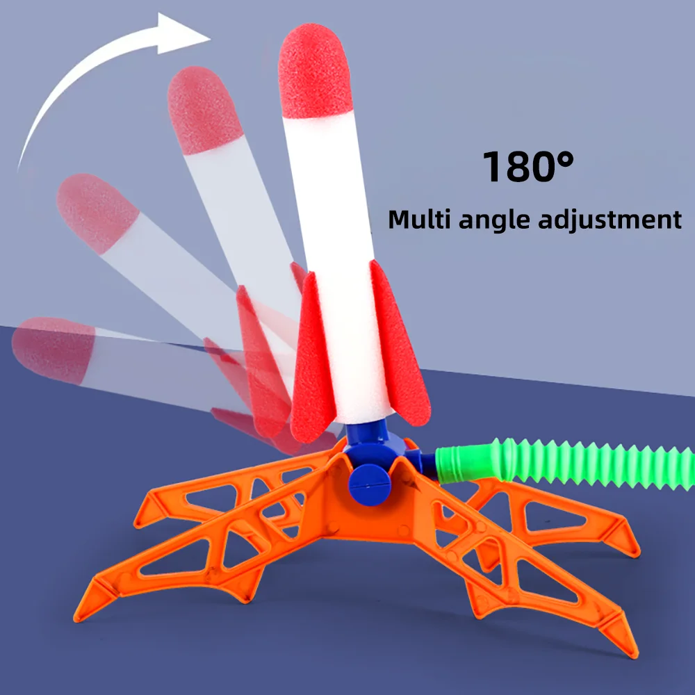 Kinder Raketenwerfer Schrittpumpe Power Air Pressed Stomp Outdoor Familienspiele Skyrocket Geburtstagsgeschenke Sportspielzeug für Kinder