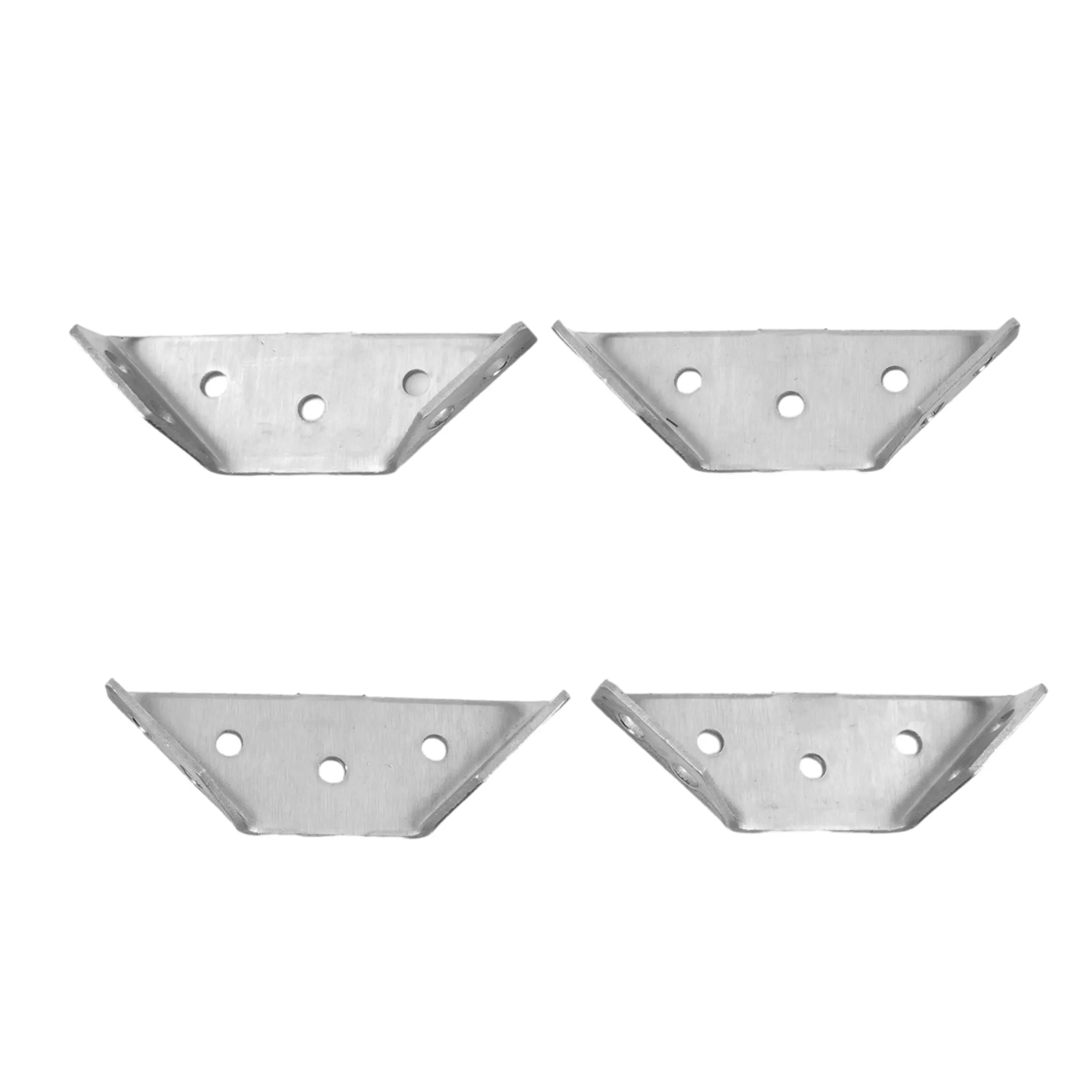 4PCS Stainless Steel Angle Brackets for Corner Reinforcement in Furniture and Wood Structure with 2mm Thick Steel