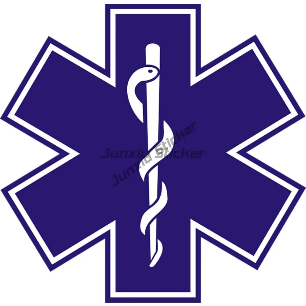 

Star Of Life Sticker Weatherproof Bumper Vinyl Decal Stickers Pvc Accessories Style For Car Pickup Camper Laptop Cover Scratc