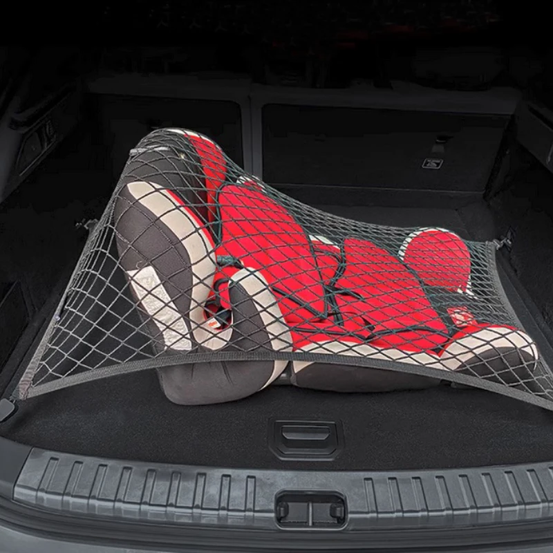 For ZEEKR 001 2021-2024 Rear Trunk Net Bag Luggage non-slip elastic hanging pocket Car Interior Accessories