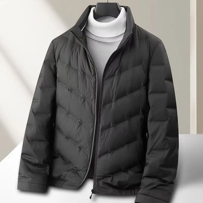 2025 Autumn/Winter New Men's Down Jacket Down Content 90% Quality Fabric Lightweight Youth Down Jacket Shirt Collar