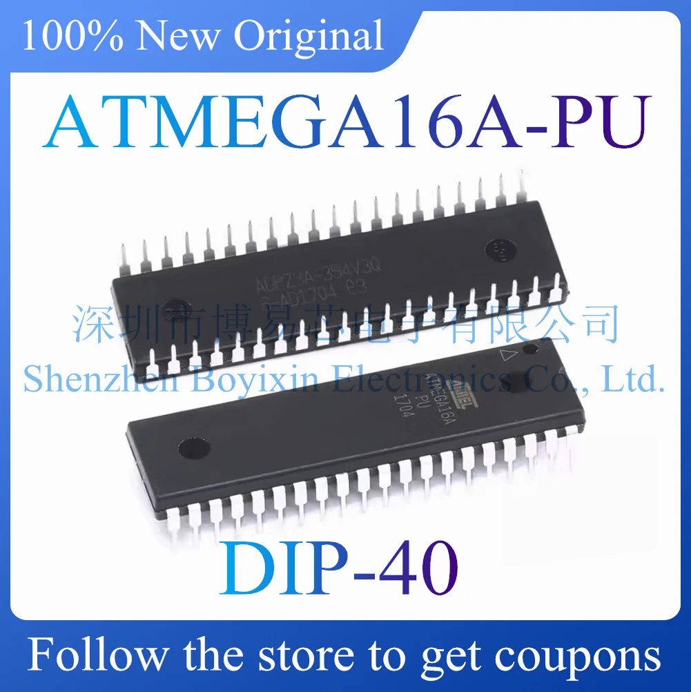 NEW ATMEGA16A-PU ATMEGA16.Original genuine microcontroller chip. Package DIP-40