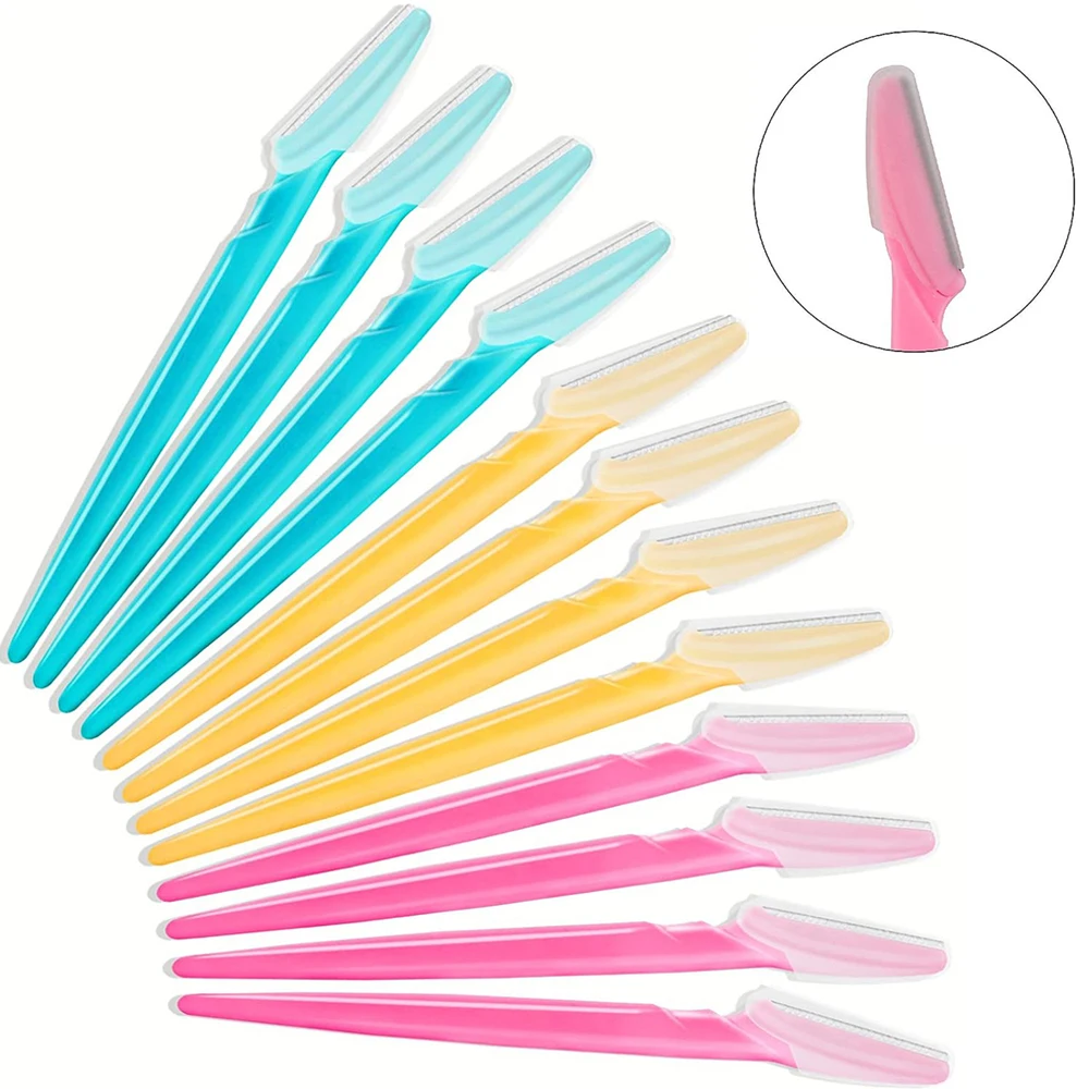 Juego de maquinillas de afeitar para cejas, maquinillas de afeitar multiusos para mujeres y hombres, herramienta de dermaplaning, cortador fácil de usar, cuchillas de afeitar, herramientas de maquillaje