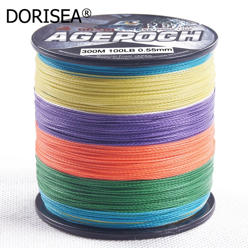 DORISEA agepoch 4 Strands 300M Braided Fishing Line Multifilament PE Fishing Wire