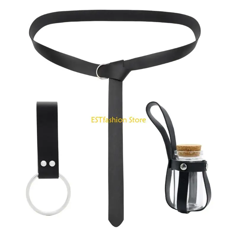 

Y5GC средневековые рыцари костюм аксессуары Ренессанс кожаный ремень пробковые бутылки Хэллоуин аксессуары для костюмов викингов