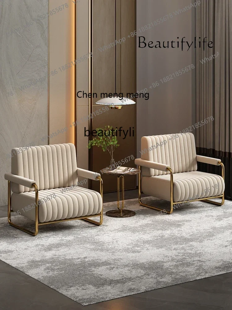 X   Nordic Light Luxury Single Sofa Living Room Leisure Chair Creative Single Seater Leisure Chair